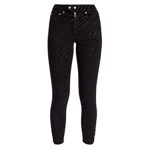 Rag Bone Black Women`s Nina Zebra-stripe Skinny Ankle Jeans US Size 26 ...