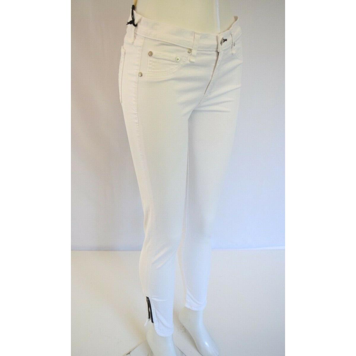 Rag Bone Skinny W/zip For Woman Jean SZ 30 in Bright White