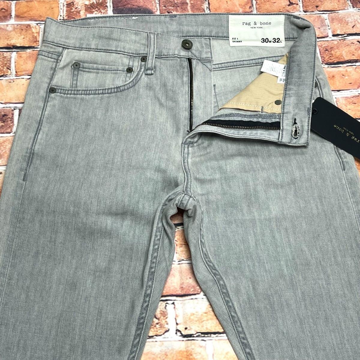 Rag Bone Fit 1 Aero Stretch Vintage Grey Skinny Mens Jeans Size 30x32