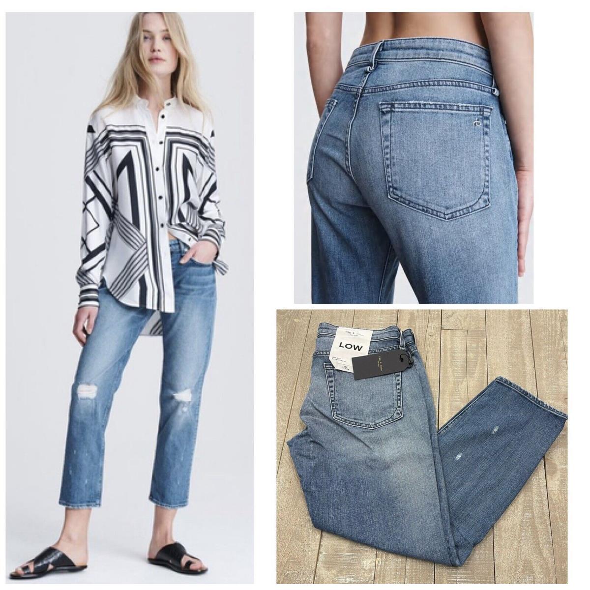 Rag Bone Dre Low Rise Ankle Slim Boyfriend Jeans In Star City Size:30