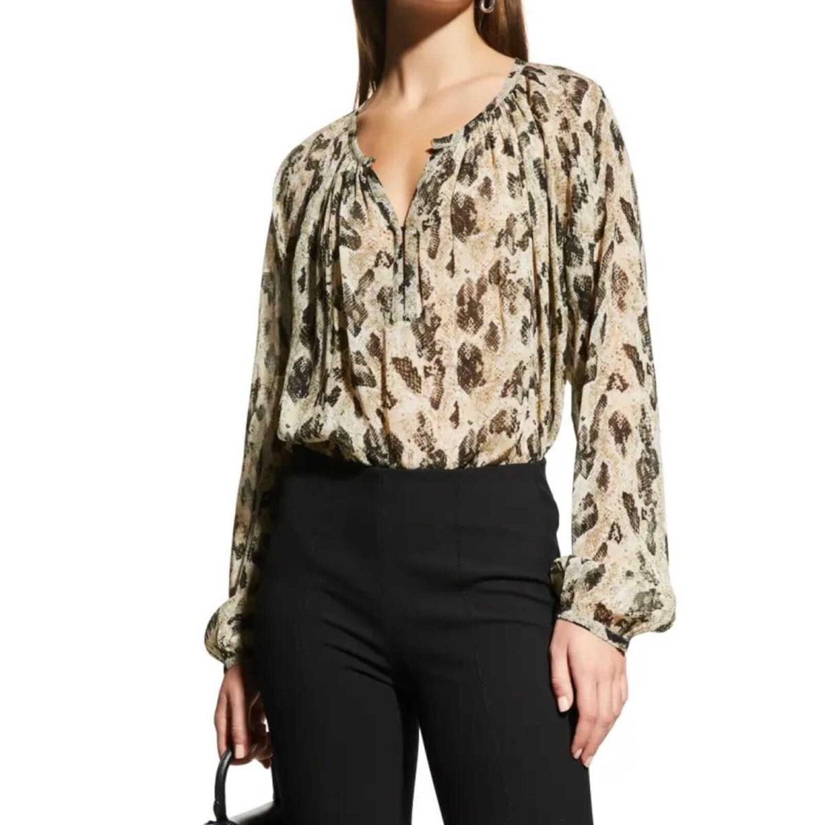 Rag Bone Black Yuni Printed Blouse