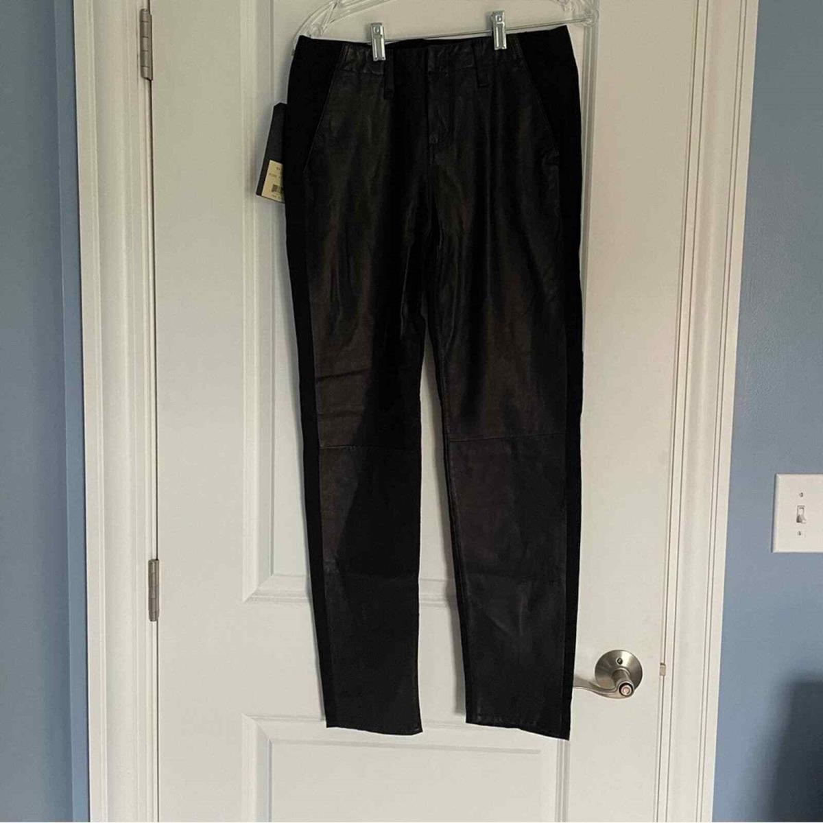 Rag Bone Hyde Portobello Leather Side Pants Size 27 18360