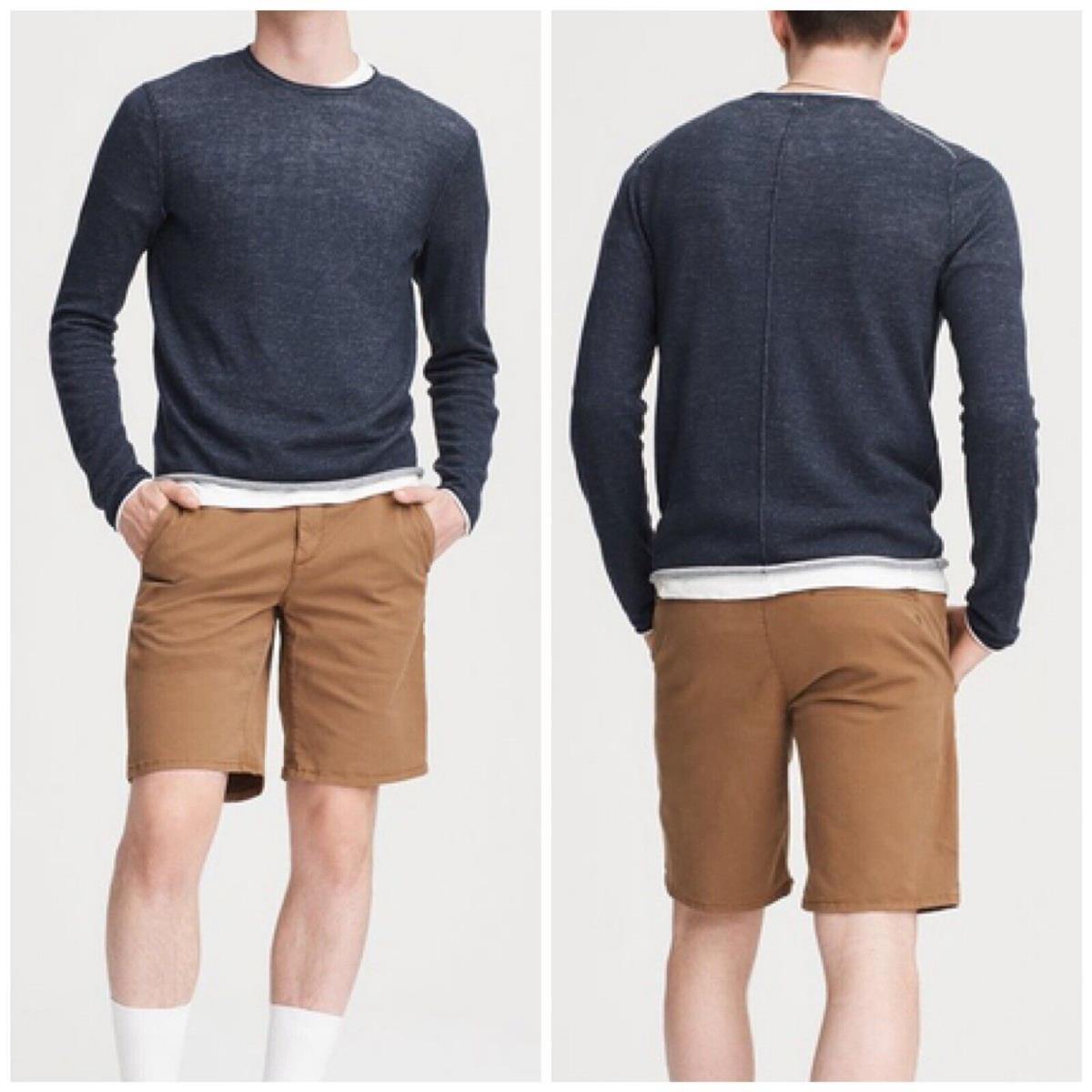 Rag Bone Men`s Classic Chino Shorts In True Khaki Size: 28