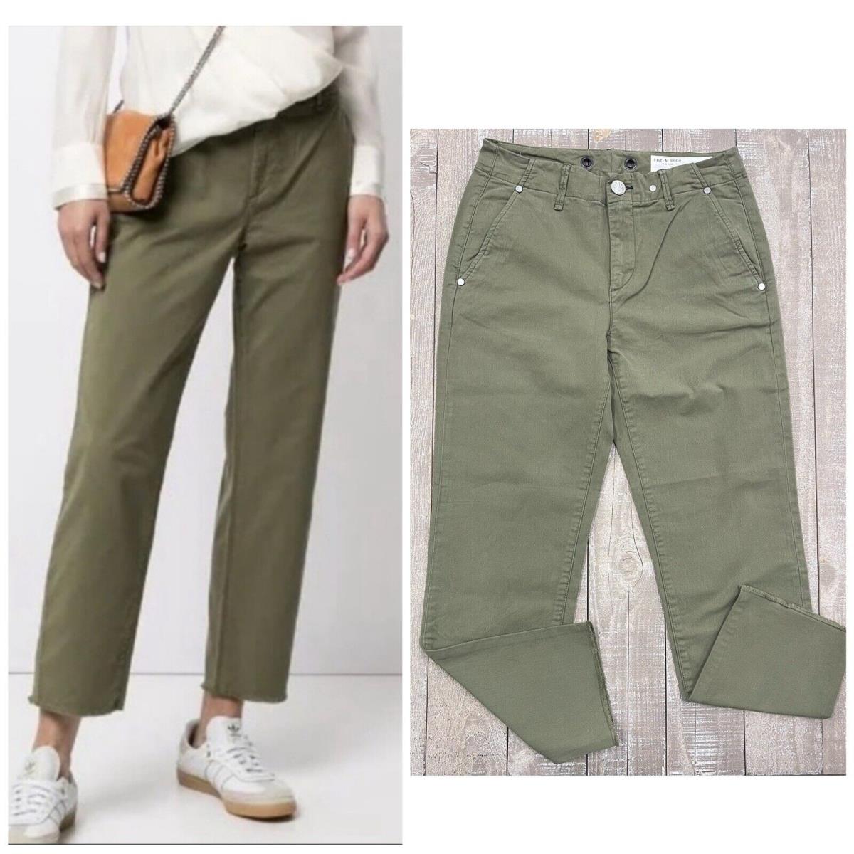 Rag Bone Buckley Chino In Olive Size: 24