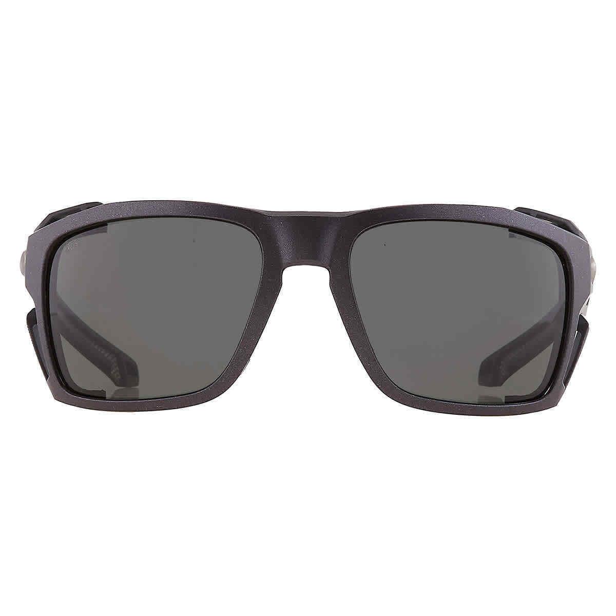Costa Del Mar King Tide 8 Grey Polarized Glass Wrap Men`s Sunglasses 6S9111