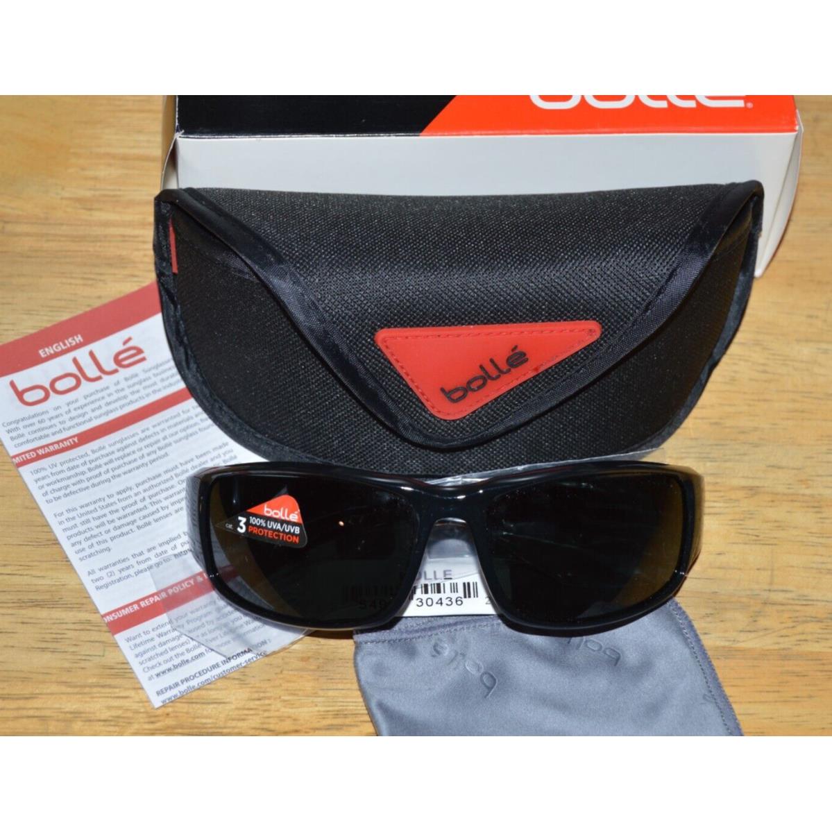 Bolle Keelback 11899 Shiny Black Sunglasses Uva/uvb Protection Tns 8 Base