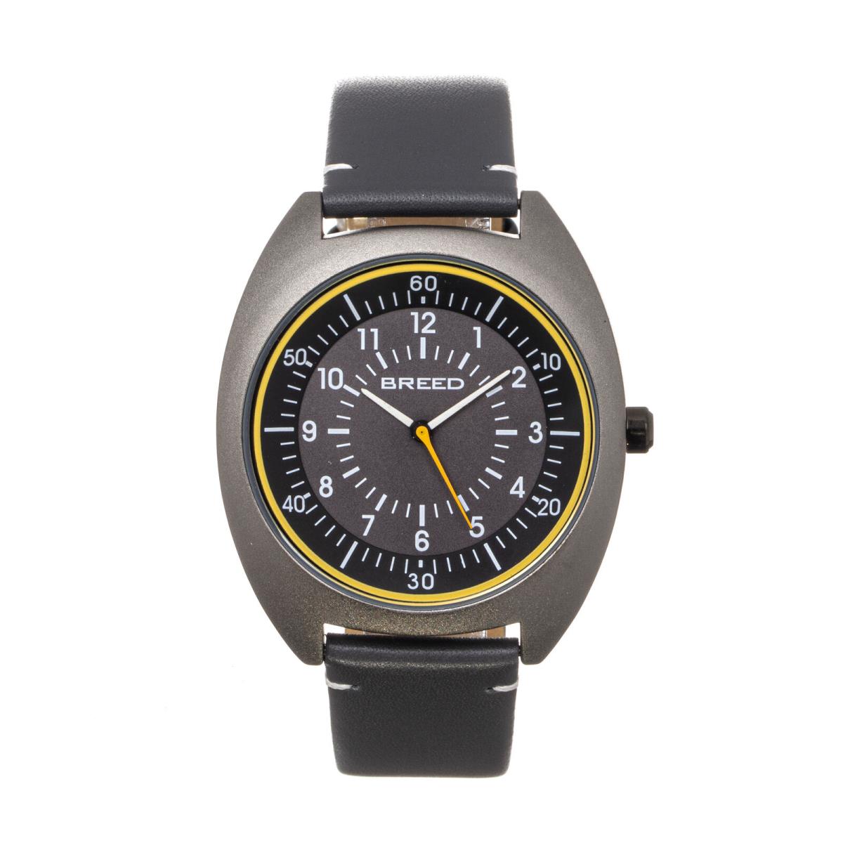 Breed Victor Leather-band Watch - Grey