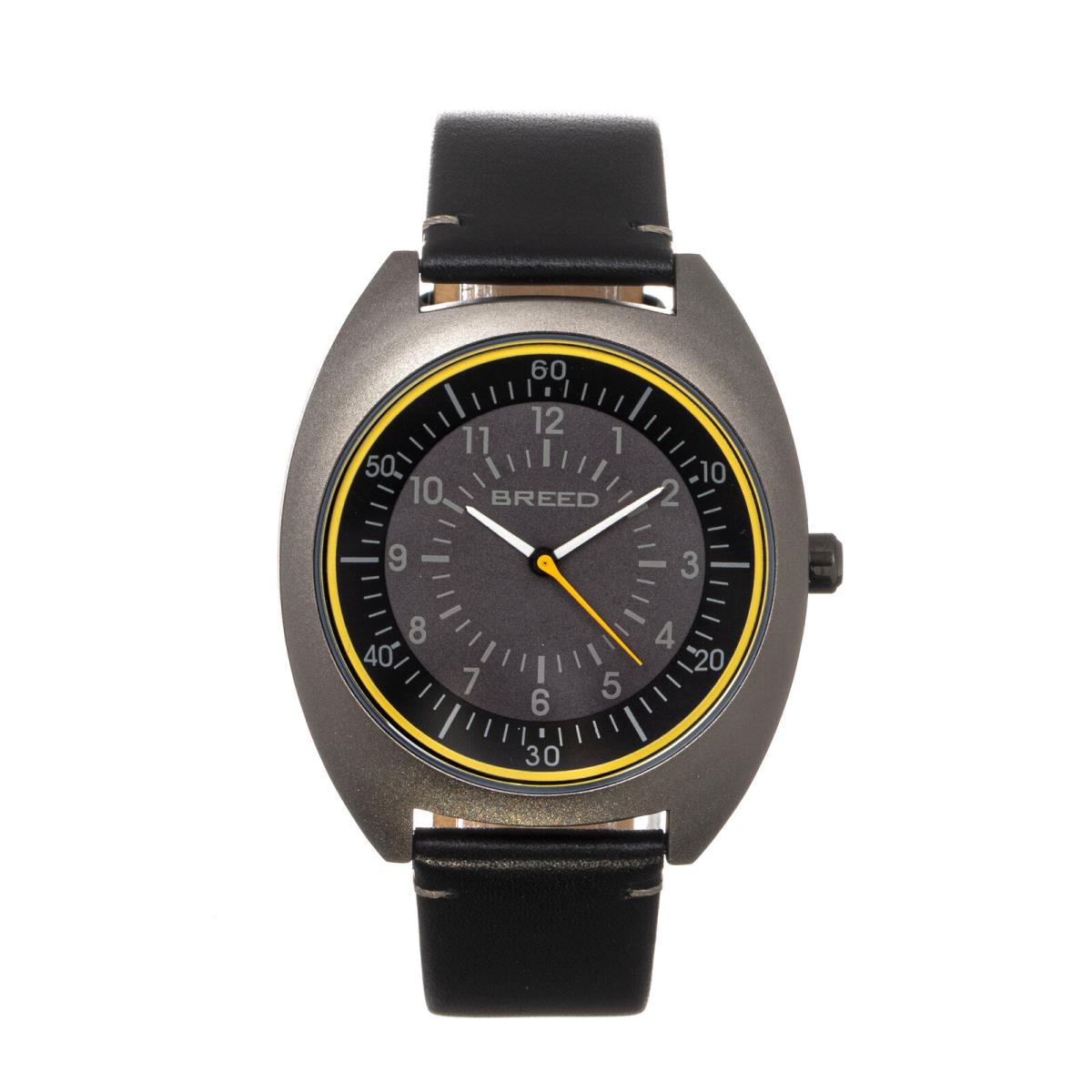 Breed Victor Leather-band Watch - Black