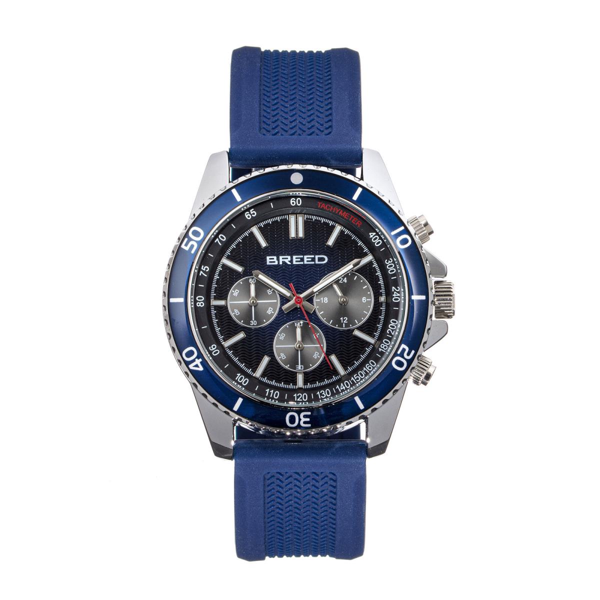 Breed Tempo Chronograph Strap Watch - Navy