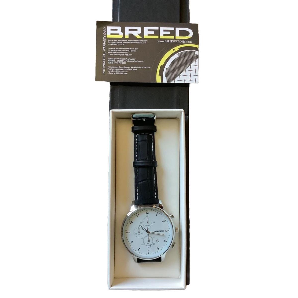 Breed Watch Holden Black Band Chronograph Quartz Modern Classic Elegance