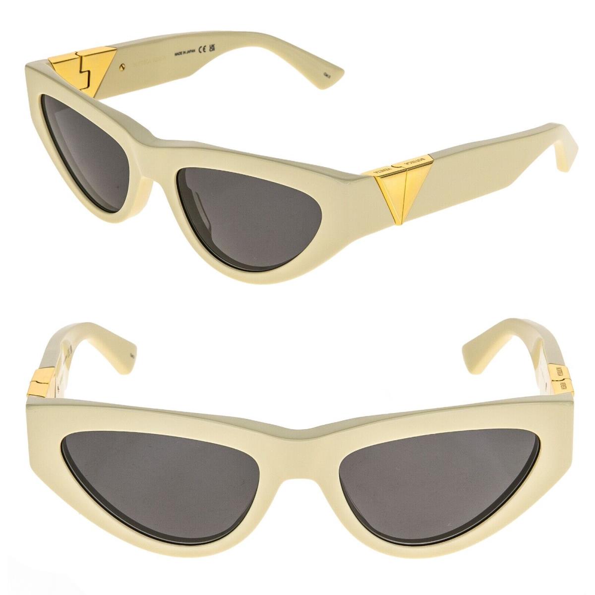 Bottega Veneta Angle Classic BV1176S Ivory Bold Narrow Cat Sunglasses 1176 004