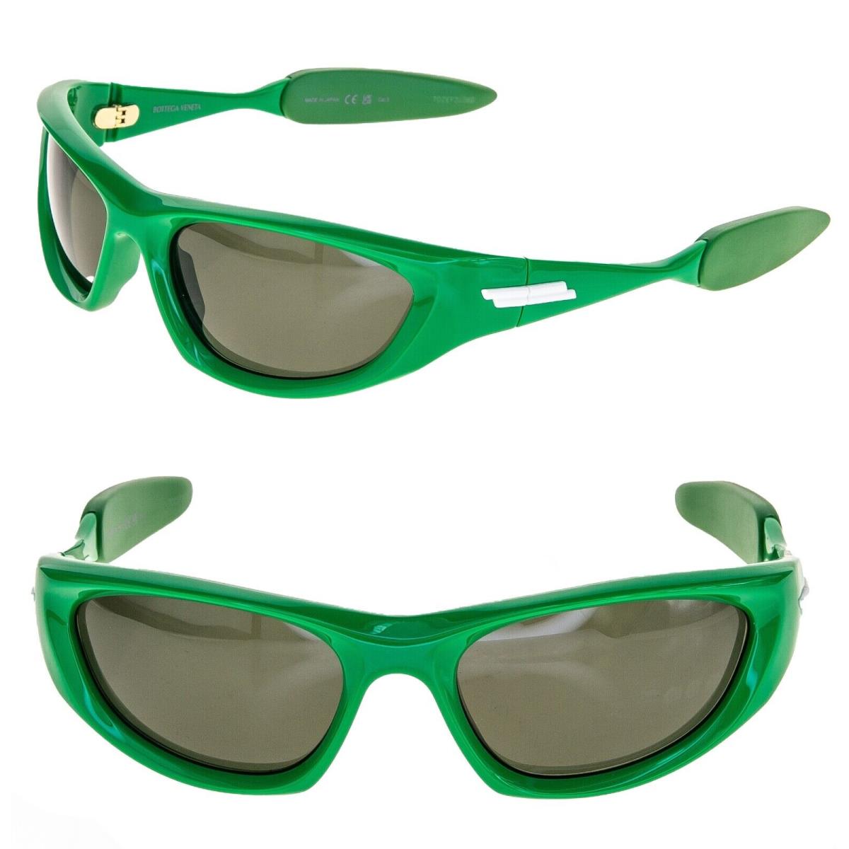 Bottega Veneta Mitre BV1184S Green Unisex Sport Rubber Wrap Sunglasses 1184 003