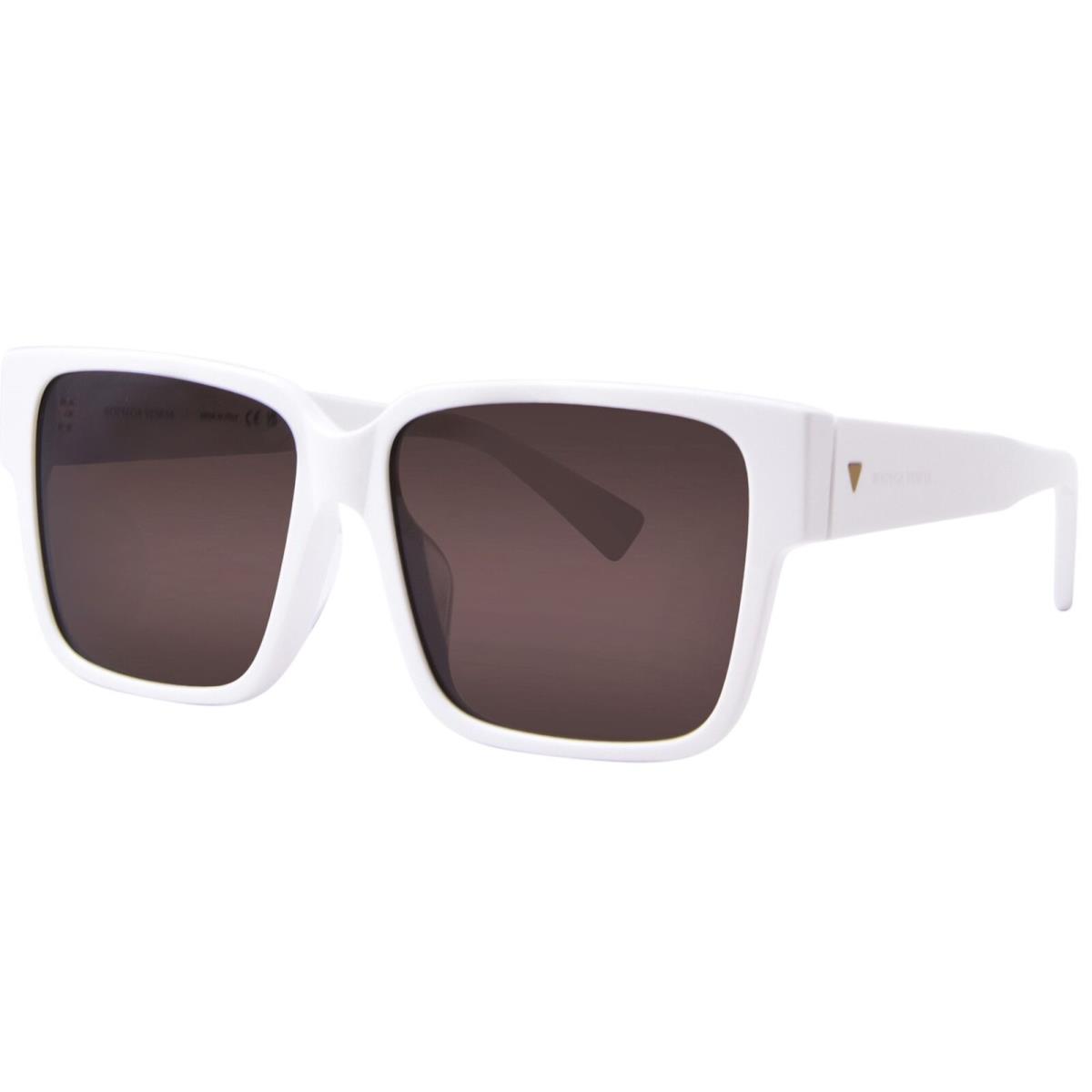 Bottega Veneta BV1287SA 004 Sunglasses Women`s White/brown Rectangle Shape 59mm