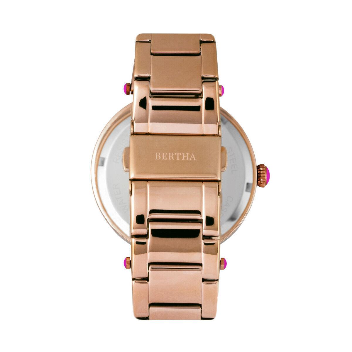 Bertha Camilla Mother-of-pearl Bracelet Watch - Rose Gold