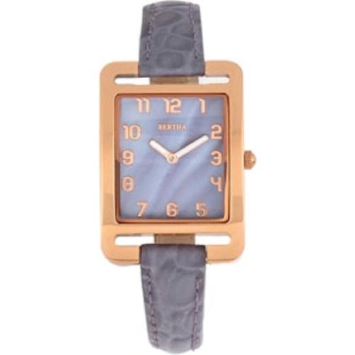 Bertha Marisol Swiss Mop Leather-band Watch - Lavender