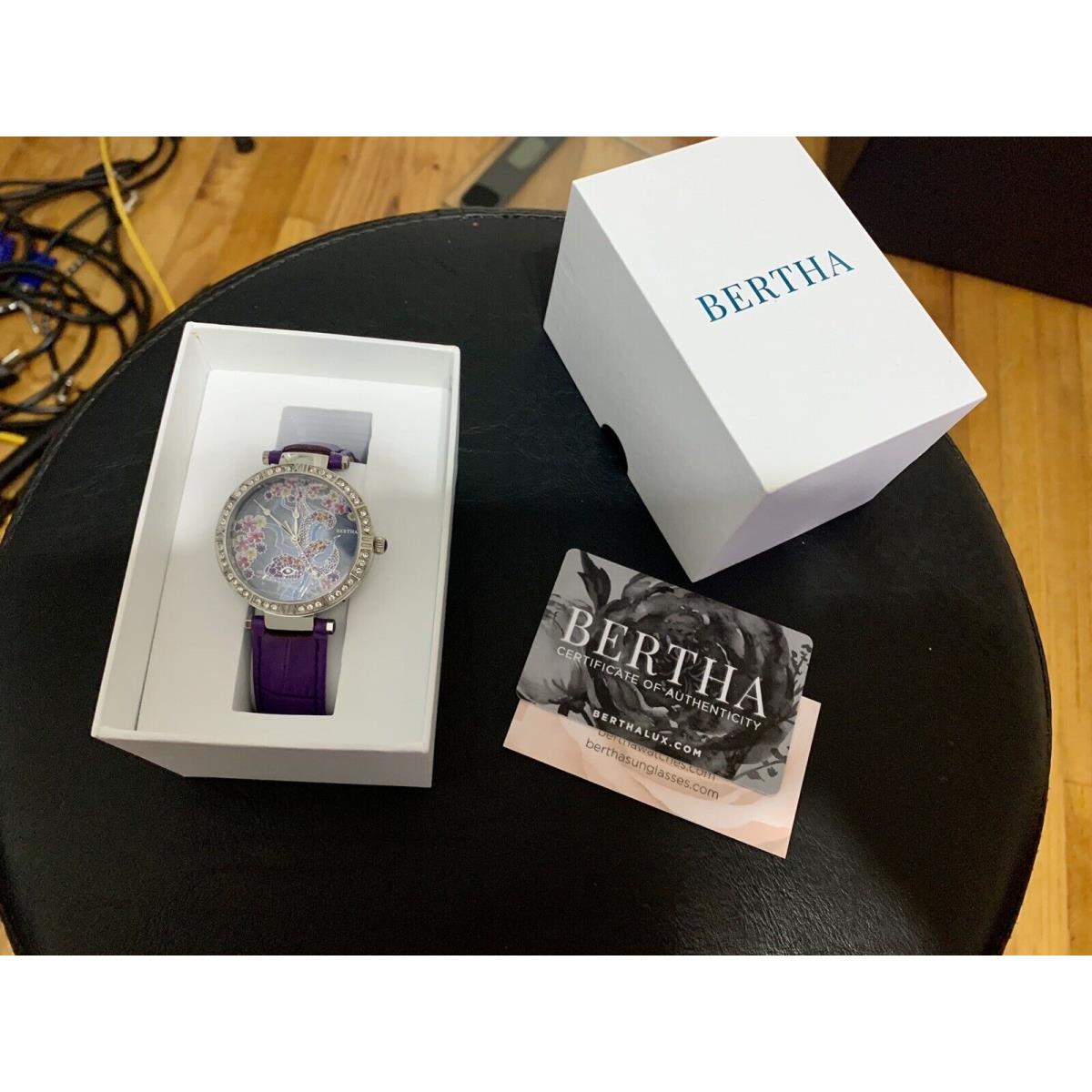 Ladies Bertha Mia Quartz Snake Watch Purple