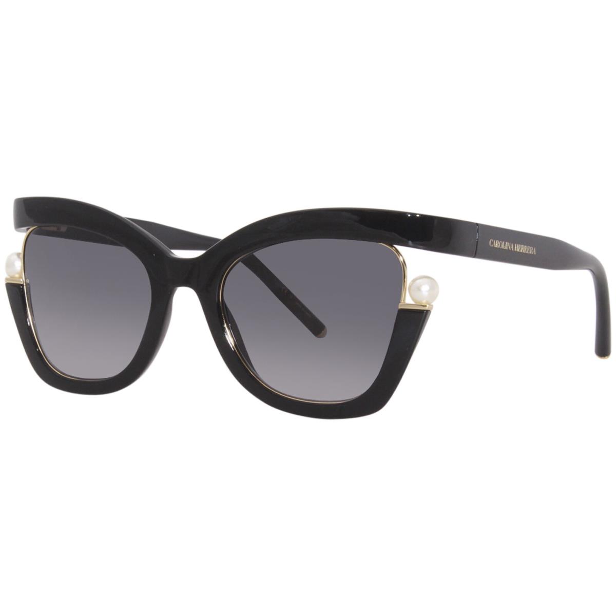 Carolina Herrera CH/0002/S 807/9O Sunglasses Women`s Black/grey Gradient 53mm - Frame: Black, Lens: Gray