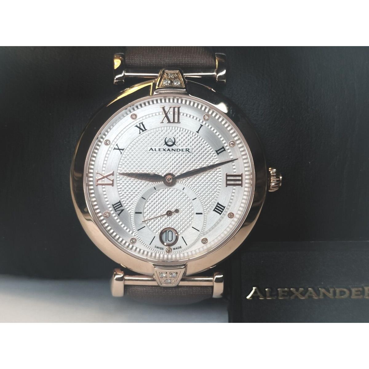 Alexander Monarch Diamond Women`s Swiss Quartz Gold Watch