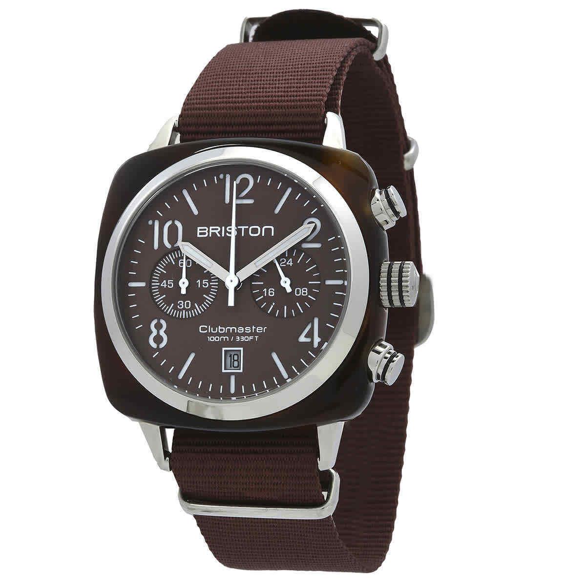 Briston Clubmaster Classic Chronograph Gmt Quartz Chocolate Dial Unisex Watch