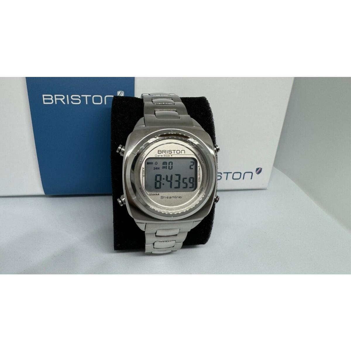 Briston Streamliner Digital Silver White Watch 221337.S.DG.2.SB