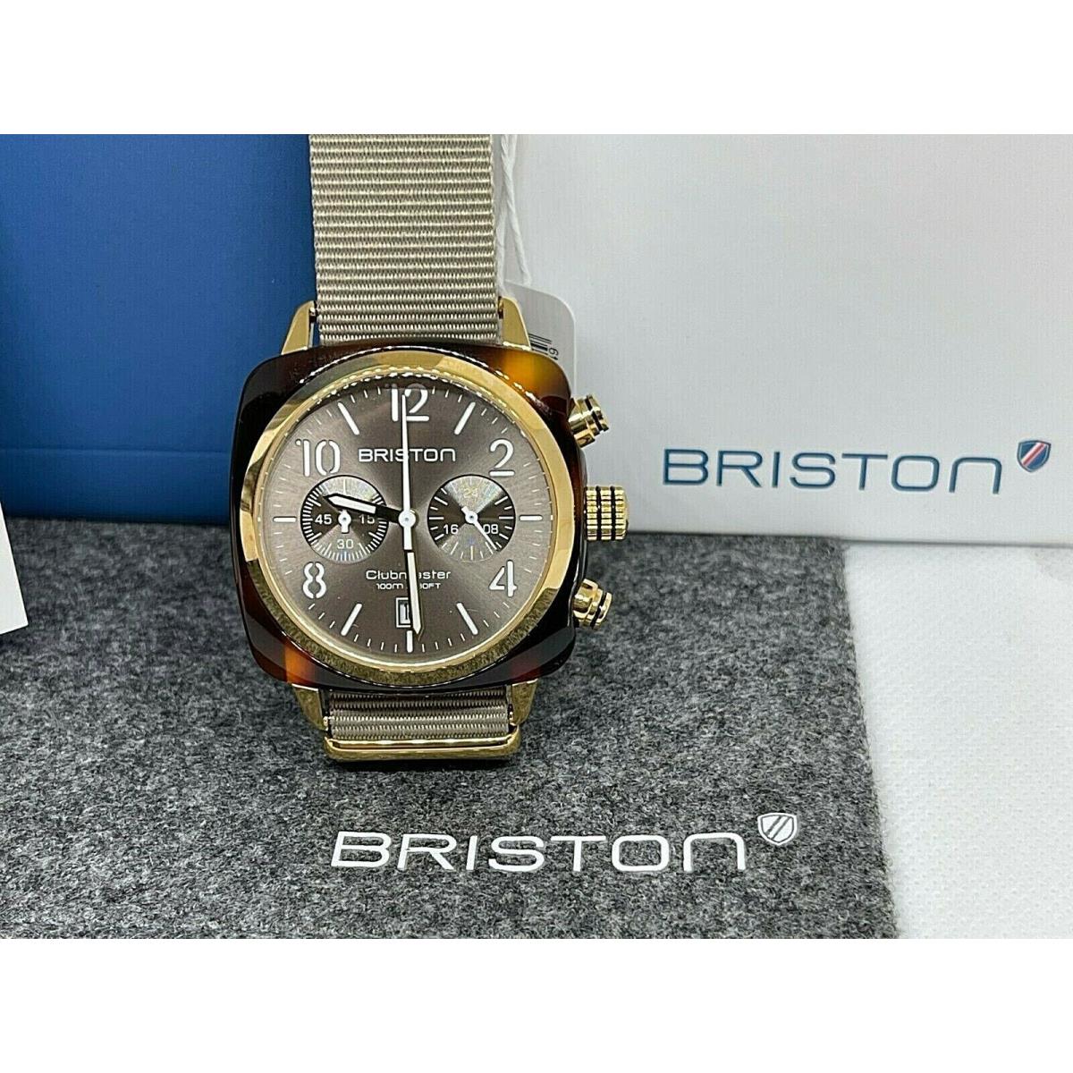 Briston Clubmaster Chronograph Grey Dial Watch 19140.PYA.T.30.NT