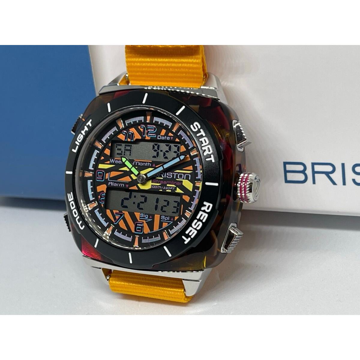 Briston Streamliner Adventure Analogdigital Black Orange 221144.SA.SO.43.NMA