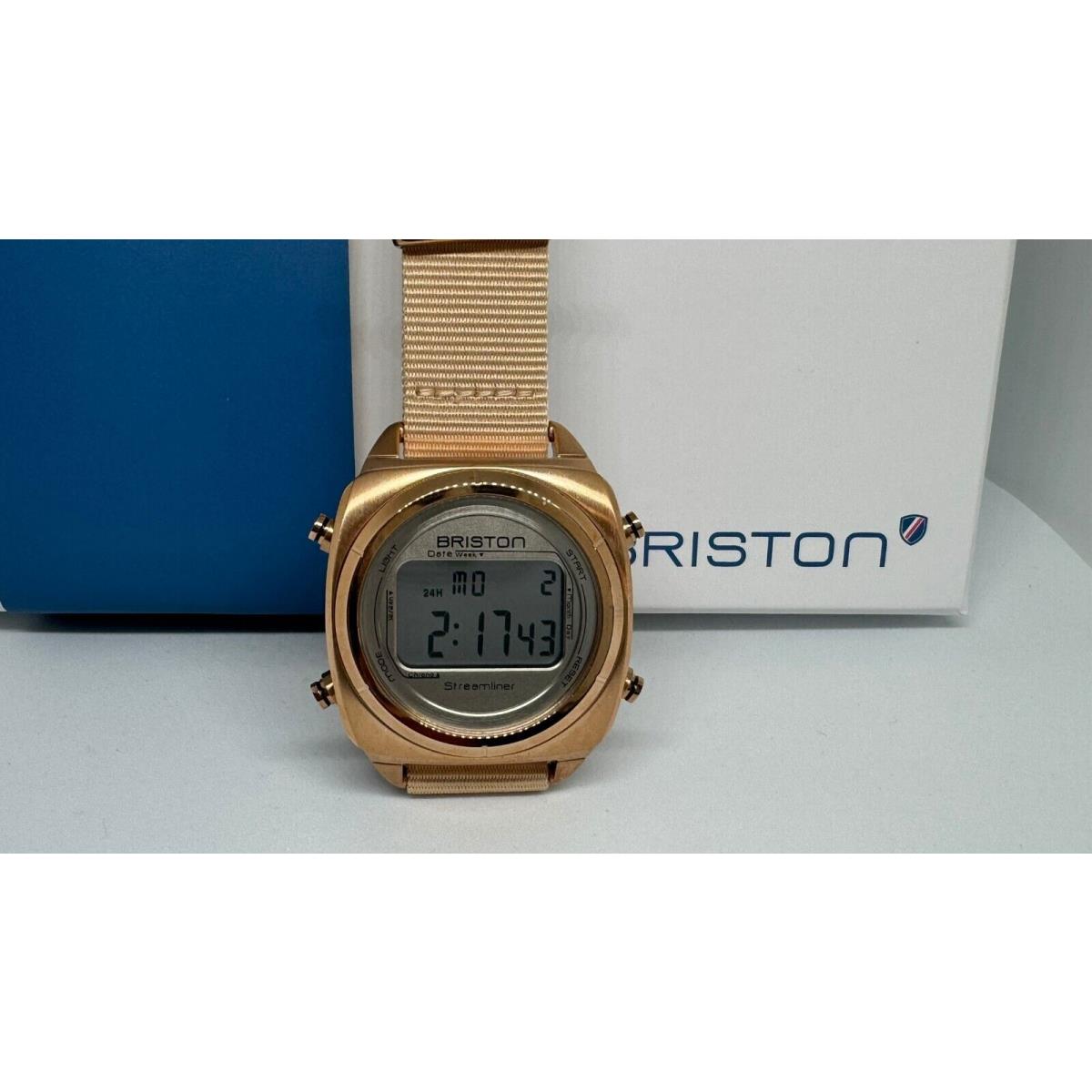 Briston Streamliner Digital Rose Gold Watch Brown 221337.SPRG.DG.2.NTN