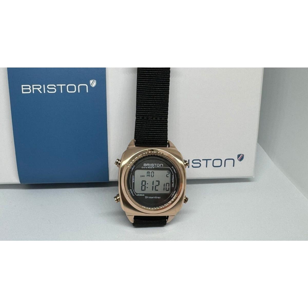 Briston Streamliner Digital Rose Gold Watch Black 221337.SPRG.DG.1.NB