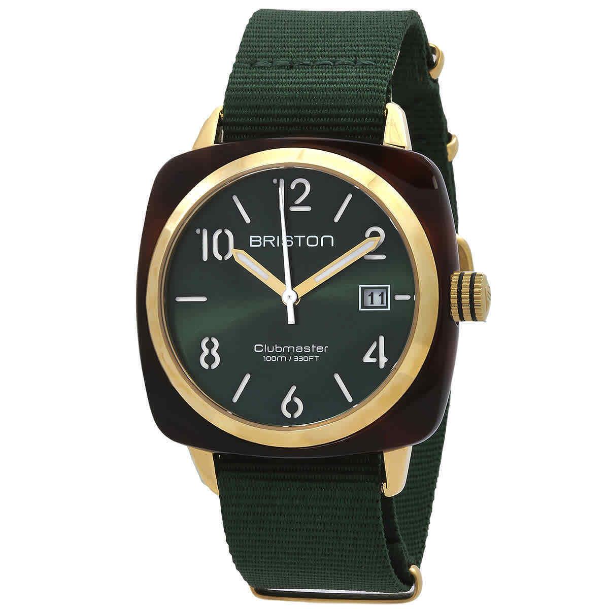 Briston Clubmaster Classic Quartz Green Dial Men`s Watch 15240.PYA.T.10.NBG