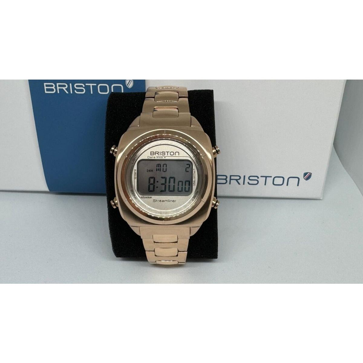 Briston Streamliner Digital Rose Gold White Watch 221337.SPRG.DG.1.SB