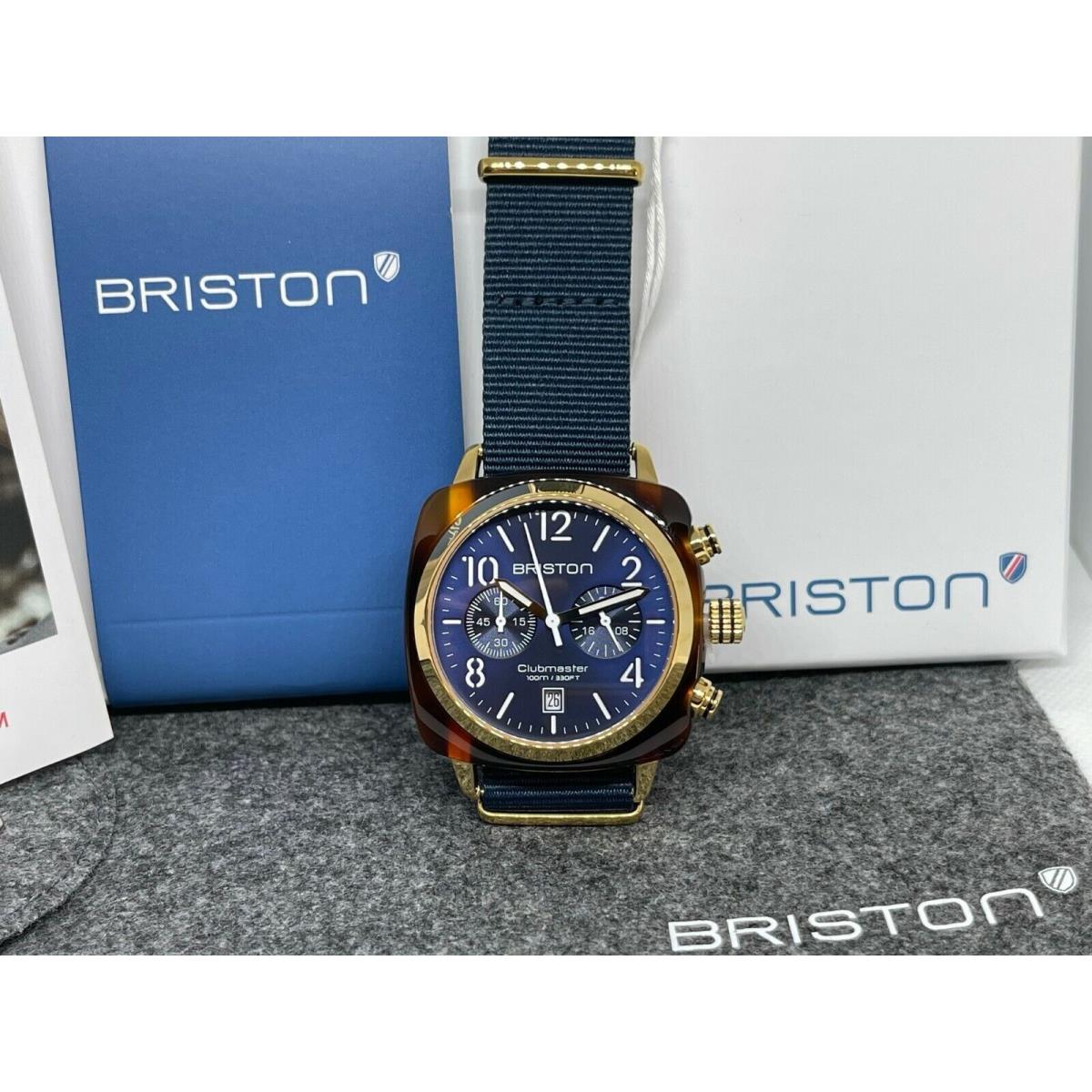 Briston Clubmaster Chronograph Midnight Blue Dial Watch 19140.PYA.T.33.NMB