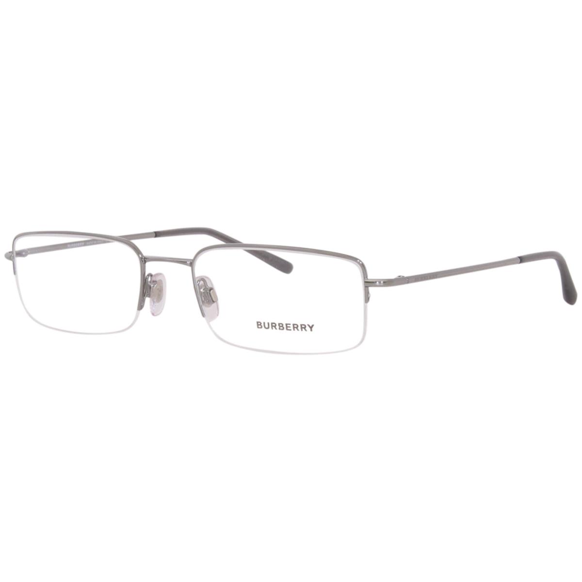 Burberry B1068 1003 Eyeglasses Men`s Gunmetal Semi Rim Rectangle Shape 54mm