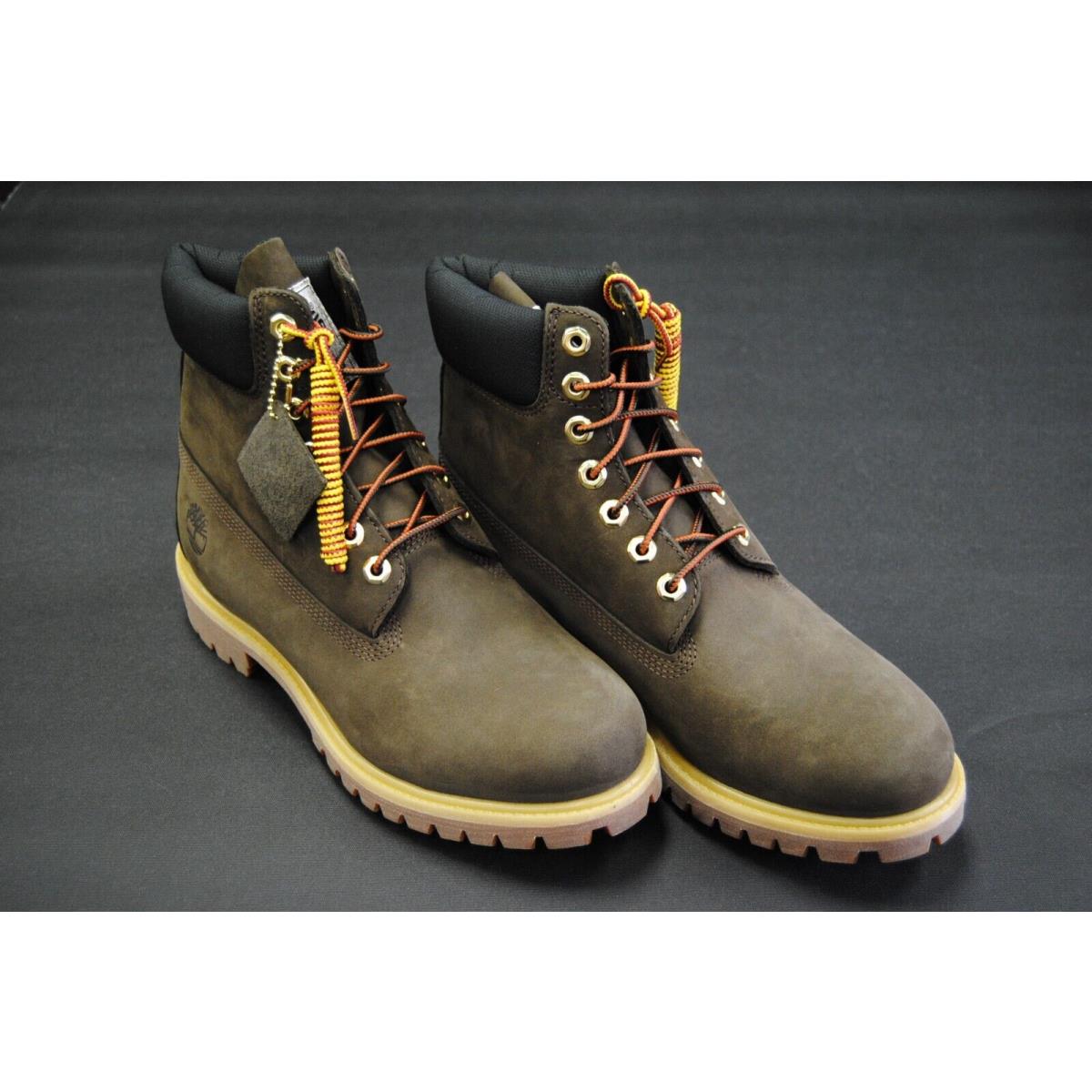 TB0 A5TJ5 D54 Men`s Timberland 6 Premium Boots Dark Brown Nubuck TM113