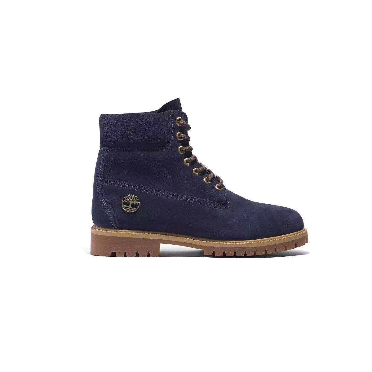 Timberland Men`s Indigo Suede Heritage 6-Inch BootsTB0A6821EP3 Dark Navy SZ 5-15 - Brown/Black