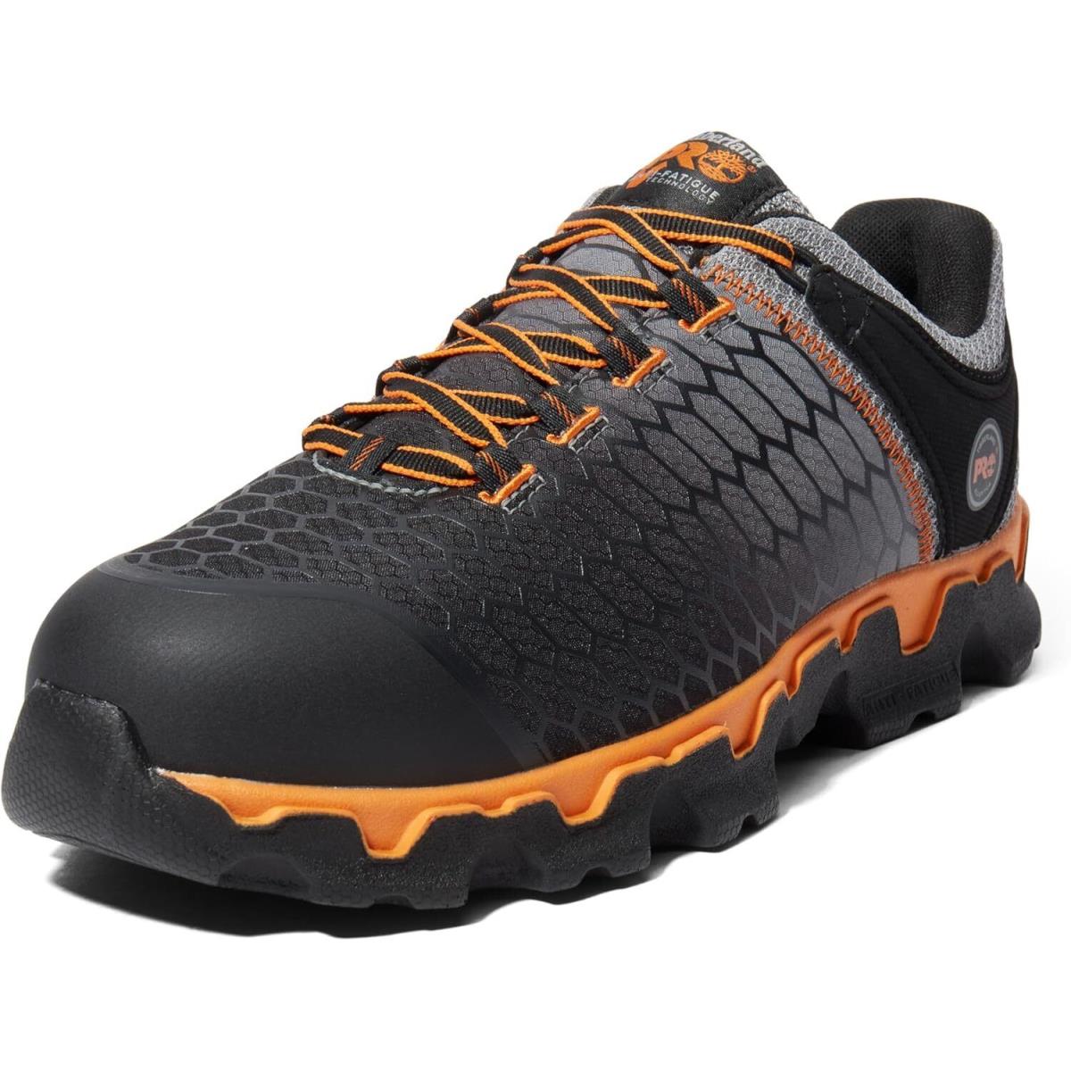 Timberland Pro Men`s Powertrain Sport Alloy Safety Toe Static - Black/Grey/Orange-2024 New