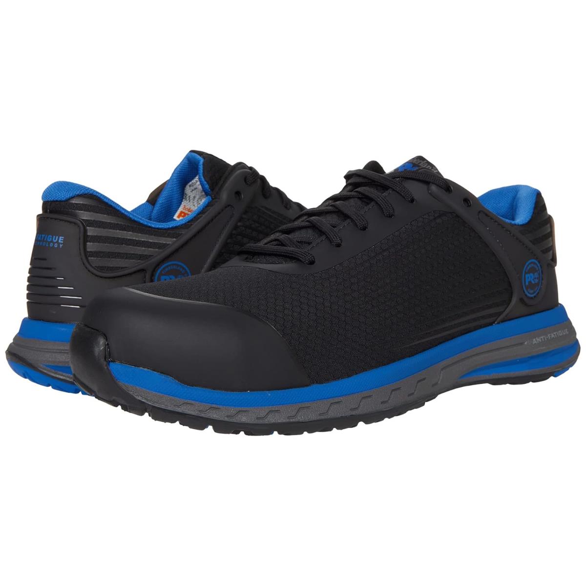 Man`s Shoes Timberland Pro Day One Safety Drivetrain Low Composite Safety Toe Black/Pantone Blue