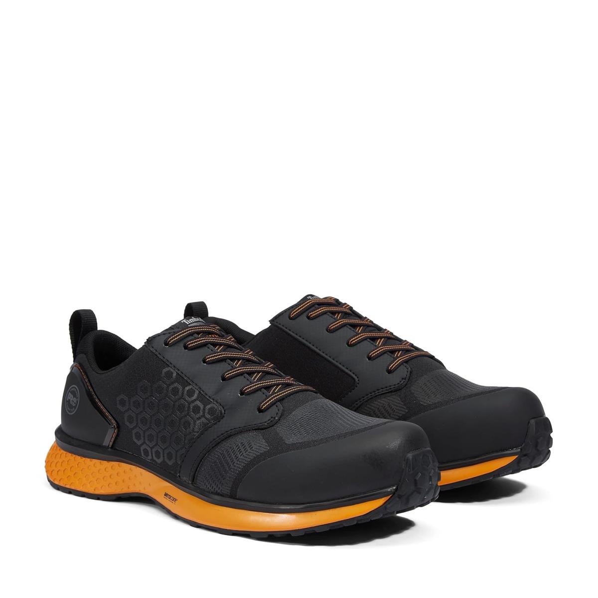 Man`s Sneakers Athletic Shoes Timberland Pro Reaxion Composite Safety Toe - Black/Orange-2024 New