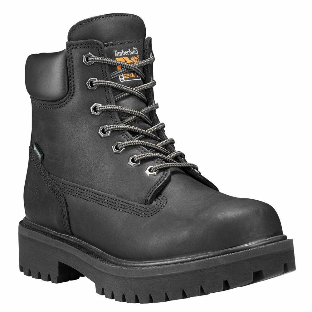 6 Timberland Steel Toe Waterproof Insulated Antimicrobial Boots Shoe SR EH tl Black