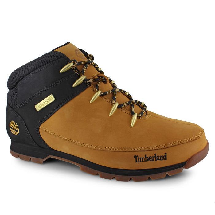 Timberland Men`s Euro Sprint Leather Wheat / Black Hiker Boots A1NHJ W/box