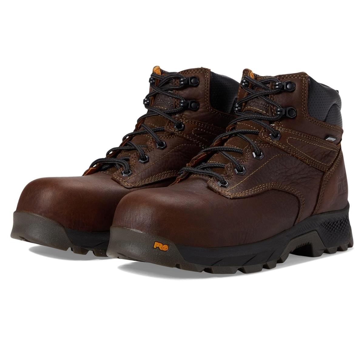 Man`s Boots Timberland Pro Titan EV 6 Composite Safety Toe Waterproof Teak Trailblazer Brown-2024 NEW