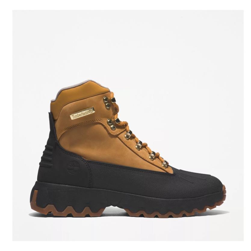 Timberland Men`s Tbl Edge Ankle Boot Waterproof Shell Toe Wheat Nubuck Box