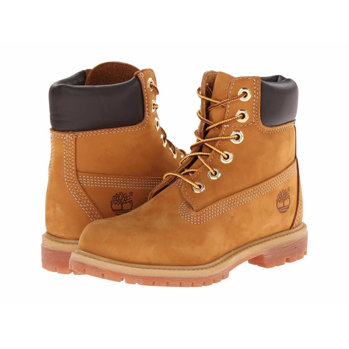 Womens Timberland Premium 6IN Waterproof Boot Wheat Nubuck TB010361 - wheat