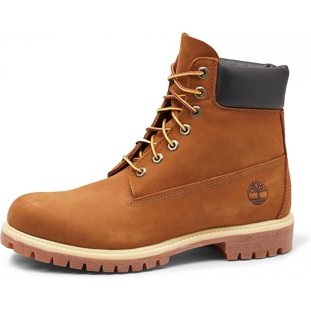 Timberland Men`s Premium 6 Inch Waterproof Leather Boots Rust Nubuck TB072066827