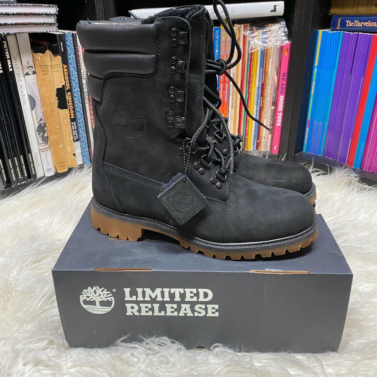 Timberland Super Boot w/ Fur Black 8 Inch 40 Below TB0A1UCY