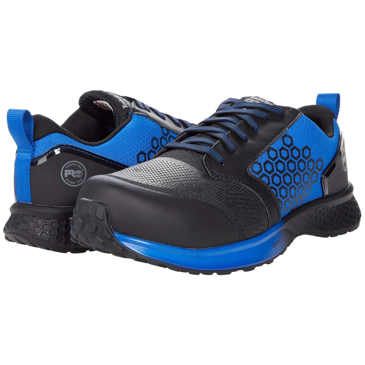 Man`s Shoes Timberland Pro Day One Safety Reaxion Low Composite Safety Toe - Black/Pantone Blue