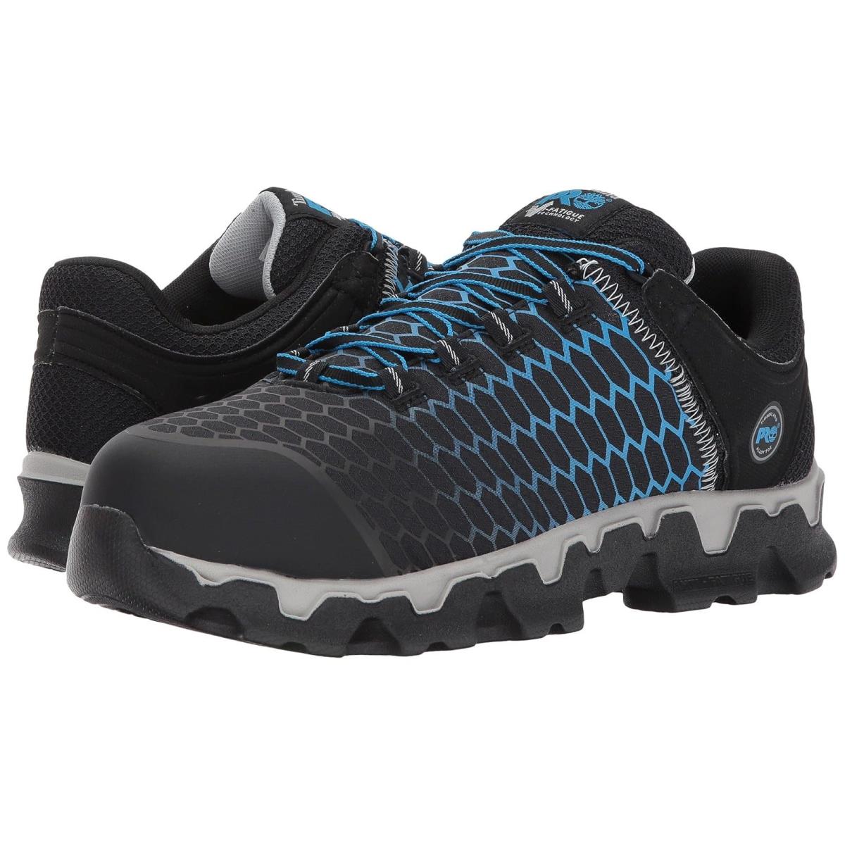 Man`s Sneakers Athletic Shoes Timberland Pro Powertrain Alloy Toe Black/Blue