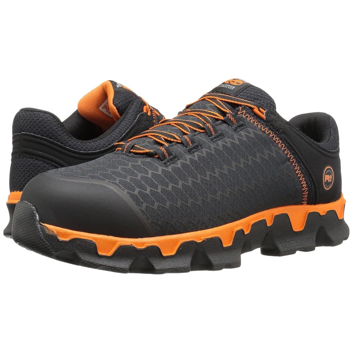 Man`s Sneakers Athletic Shoes Timberland Pro Powertrain Alloy Toe Black/Orange