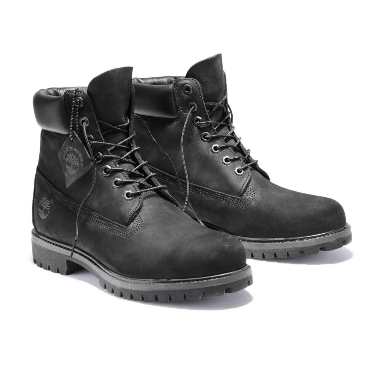 Timberland Men`s Boots Classic Premium 6 Inch 10073 Black US Men Size 13