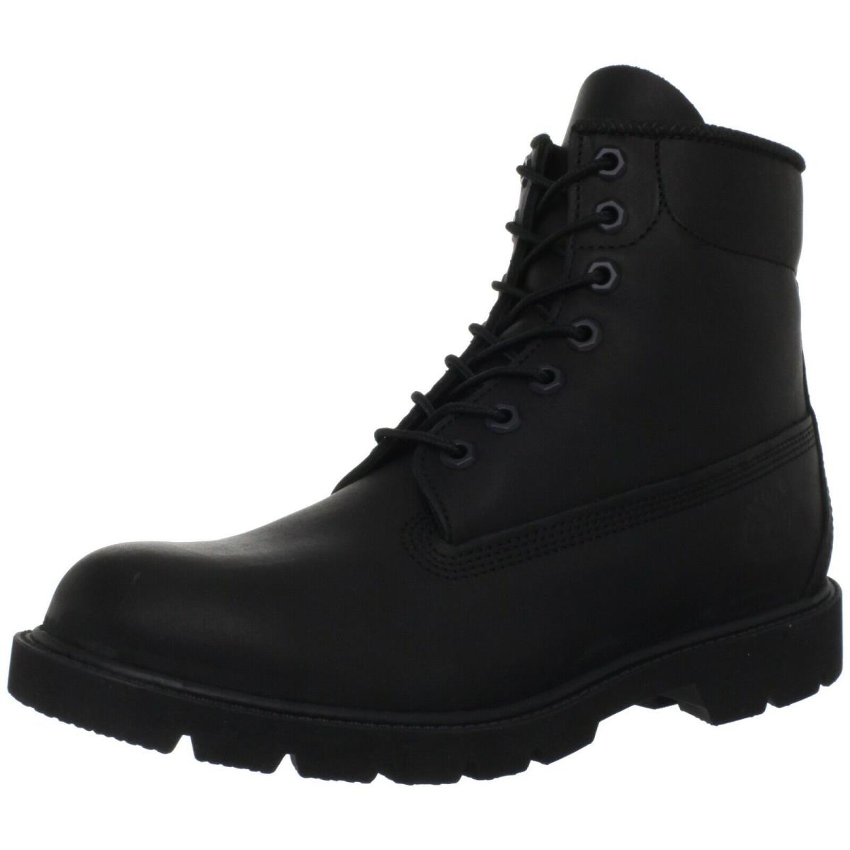 Timberland Classic Men`s Six-inch Basic Waterproof Boot Size 9 Color Black on BL - Black