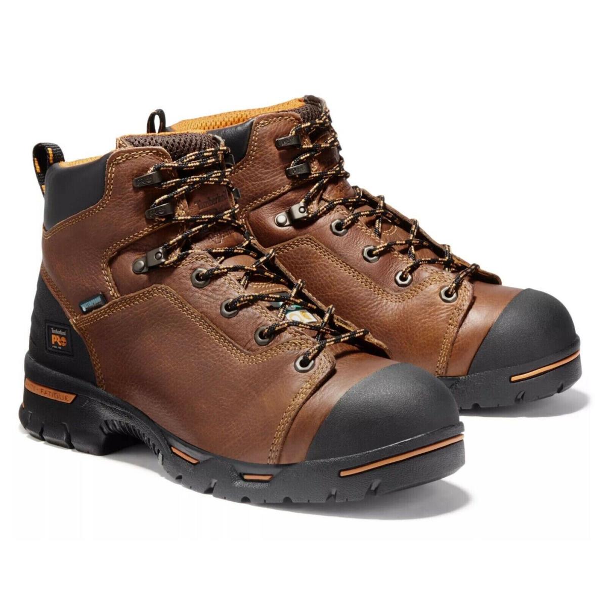 Timberland Pro Men`s 6 Inch Work Boots Endurance Steel Toe 47591 Brown Size 12W